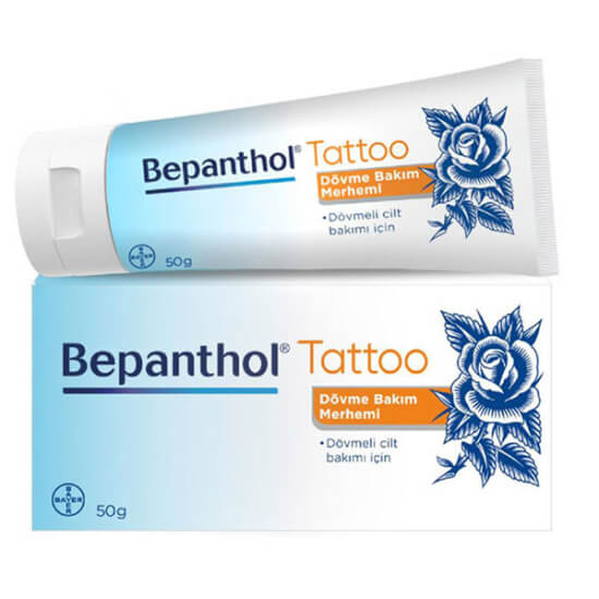 Bepanthol Tattoo dövme bakım merhemi 50 gr tüp ambalaj dövme sonrası cildi nemlendirir dövmeyi korumaya katkı sağlar- 1