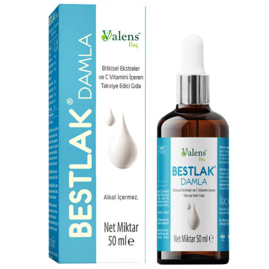 Bestlak Sütü Artırıcı Damla 50 ml bitkisel ekstrakt; 94,5 mg C vitamini, rezene, hayıt ve arpa meyvesi ekstresi- 1