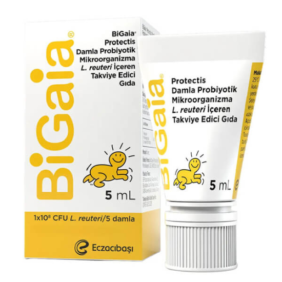 Bigaia Damla 5 ml probiyotik takviye damla şişesi L reuteri Protectis DSM 17938 1x10^8 CFU içerir- 1