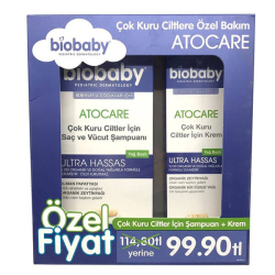 Biobaby Kuru ve Atopik Ciltler İçin Şampuan 300 ml + Krem 100 ml - Biobaby