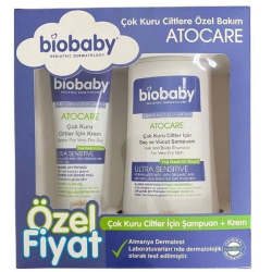 Biobaby Kuru ve Atopik Ciltler İçin Şampuan 300 ml + Krem 100 ml - Biobaby