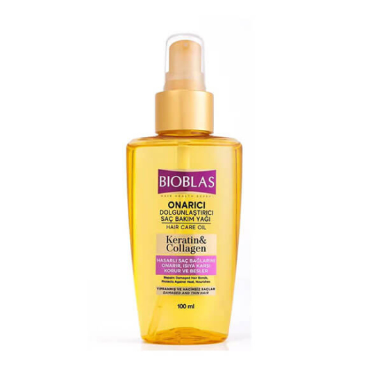  Bioblas Keratin Collagen Dolgunlaştırıcı Saç Bakım Yağı 100 ml - 1