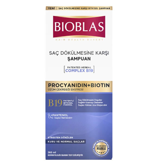 Bioblas Procyanidin Anti Stres Şampuan 360 ml Procyanidin phytovitamin mineral ve bitkisel serumlu saç kökü besleyici- 1