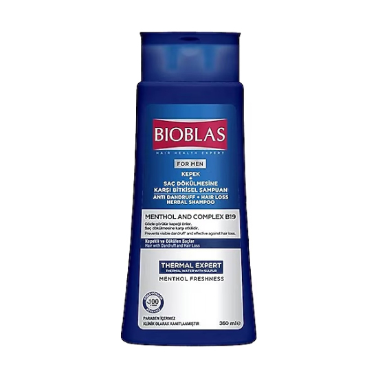 Bioblas Thermal Expert Men Kepek ve Saç Dökülmesine Karşı Şampuan 360 ml