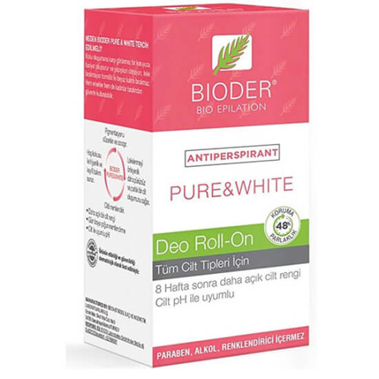 Bioder Antiperspirant Deo Roll On 50 ml, alpha arbutin ve Vitamin B3, leke bırakmayan antiperspirant roll on- 1