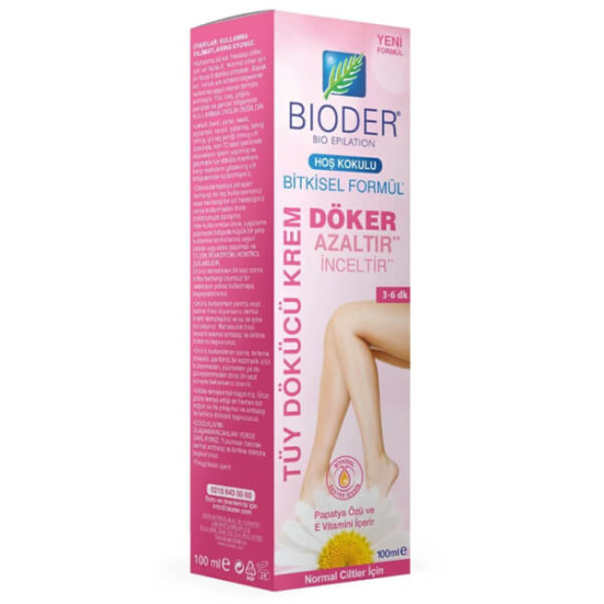 Bioder tüy dökücü krem normal cilt 100 ml papatya özlü E vitaminli hoş kokulu tüy azaltıcı epilasyon kremi- 1