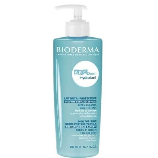 Bioderma ABCDerm Hydratant Milk 500 ml bebek bakım sütü kanola ayçiçek yağı vazelin içerikli çok kuru cilt nemlendirici- 1