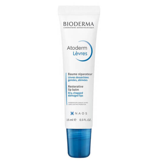 Bioderma Atoderm Lip Balm 15 ml parfümsüz dudak balmı, kuru çok kuru çatlamış dudaklar için, shea avokado yağı- 1
