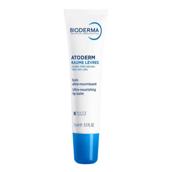 Bioderma Atoderm Lip Balm 15 ml parfümsüz dudak balmı, kuru çok kuru çatlamış dudaklar için, shea avokado yağı- 1