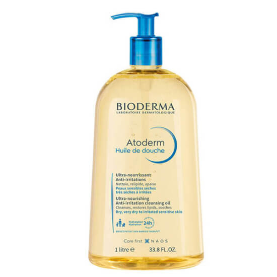 Bioderma Atoderm Shower Oil 1000 ml duş yağı çok kuru atopik cilt için sabunsuz temizlik 24 saat nem Skin Barrier Therapy- 1