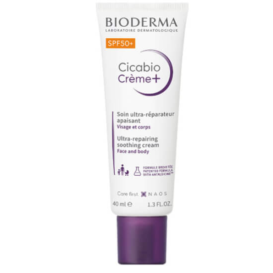 Bioderma Cicabio SPF 50 40 ml güneş kremi suya dayanıklı kokusuz makyajla uyumlu leke karşıtı bakır çinko- 1