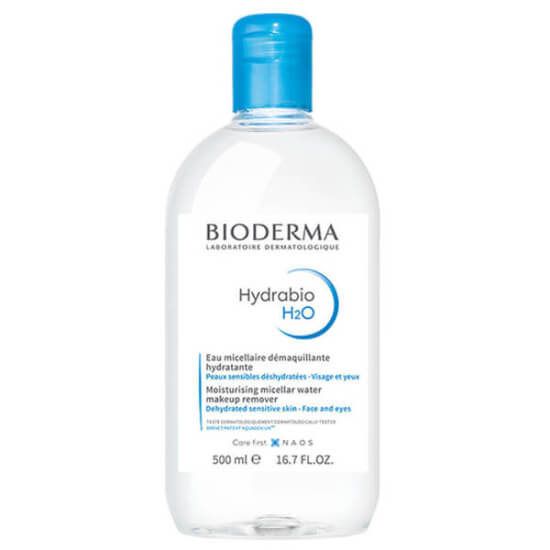 Bioderma Hydrabio H2O 500 ml misel makyaj temizleme suyu nemsiz hassas ciltler için yüz ve göz temizleyici Aquagenium- 1