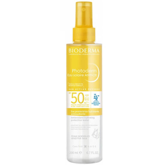 Bioderma Photoderm Anti Ox güneş suyu SPF50 200 ml sprey, yüz vücut saç için yüksek koruma antioksidan yaşlanma karşıtı- 1