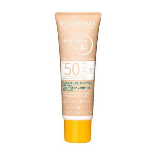 Bioderma Photoderm Cover Touch Very Light SPF 50 40 ml %100 mineral filtreli yağsız yüksek kapatıcılı renkli güneş kremi- 1