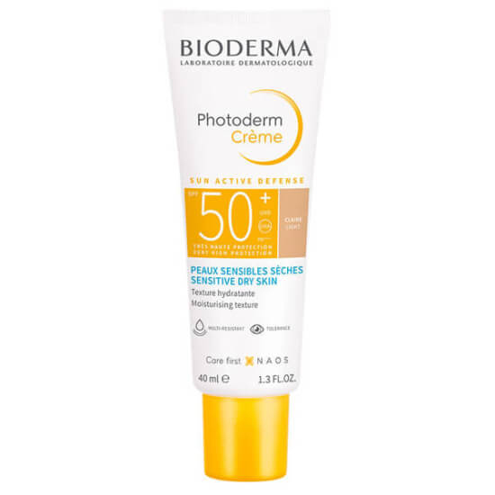 Bioderma Photoderm Krem Light SPF 50 40 ml renkli güneş kremi, hassas kuru çok kuru ciltler için UVA UVB koruma- 1