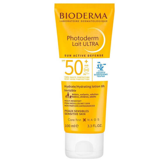 Bioderma Photoderm Lait Ultra SPF50 100 ml renksiz güneş koruyucu süt losyon hızlı emilim suya tere kuma dayanıklı- 1