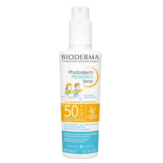 Bioderma Photoderm Pediatrics Sprey SPF 50 200 ml çocuk güneş spreyi anti UVA UVB parfümsüz suya dayanıklı- 1