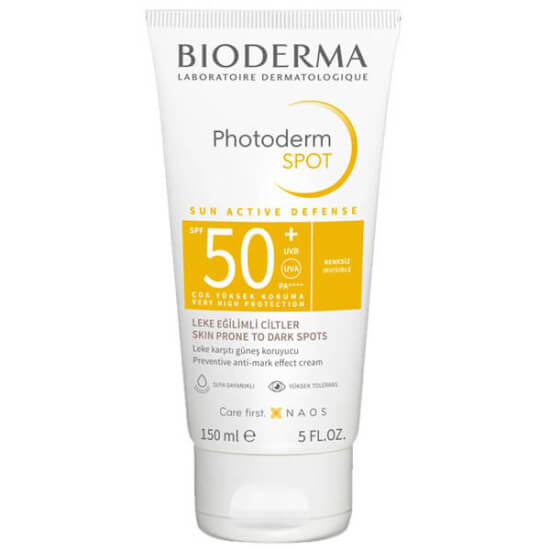 Bioderma Photoderm Spot SPF 50+ 150 ml lekeli ciltler için güneş kremi çok yüksek UVA UVB koruma suya dayanıklı parfümsüz- 1