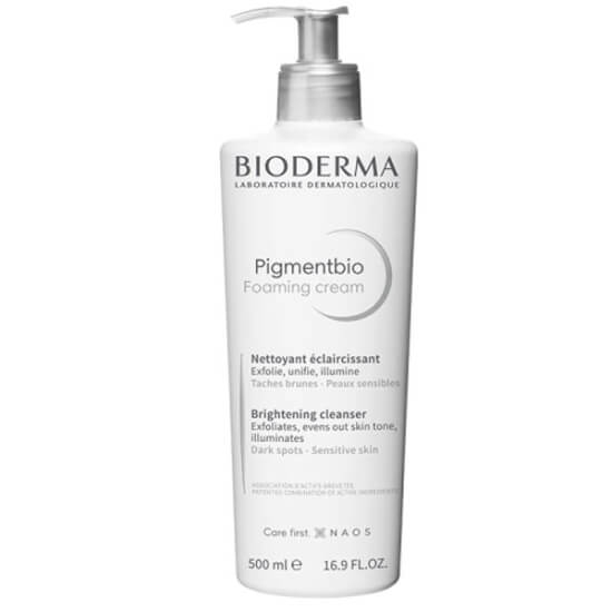 Bioderma Pigmentbio Foaming Cream 500 ml AHA içeren peeling etkili yüz ve vücut temizleyici, leke karşıtı aydınlatıcı- 1