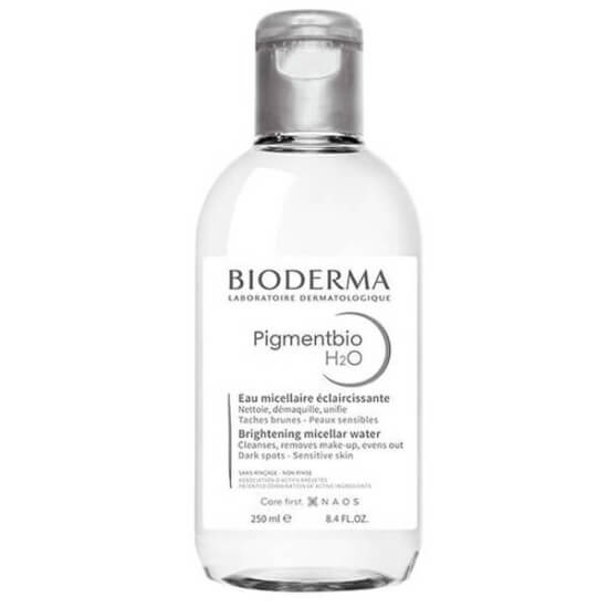 Bioderma Pigmentbio H2O aydınlatıcı misel su 250 ml leke karşıtı yüz ve göz makyaj temizleyici durulama gerektirmez- 1
