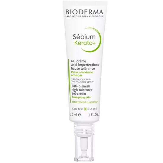 Bioderma Sébium Kerato+ nemlendirici jel krem 30 ml, %1,8 salisilik asit ve %10 malik asit esteri, akneye eğilimli cilt- 1