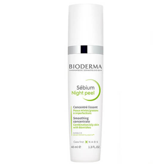 Bioderma Sebium Night Peel 40 ml peeling etkili gece kremi glikolik asit ve D-Panthenol karma yağlı cilt bakımı- 1