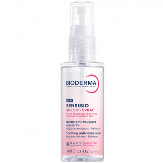 Bioderma Sensibio AR+ SOS Sprey 70 ml şeffaf dokulu, Rosactiv 2.0, D.A.F teknolojili, parfümsüz, makyaj sabitleyici- 1