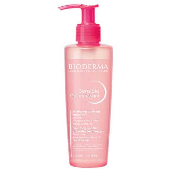 Bioderma Sensibio Foaming Gel 200 ml hassas ve kuru ciltler için yüz temizleme jeli DAF kompleks parfümsüz nazik arındırma- 1
