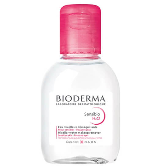 Bioderma Sensibio H2O misel solüsyon 100 ml hassas ciltler için durulamasız yüz göz makyaj temizleme suyu- 1