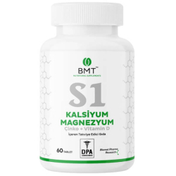 Biomet S1 Kalsiyum Magnezyum Çinko ve Vitamin D 60 Tablet - Biomet