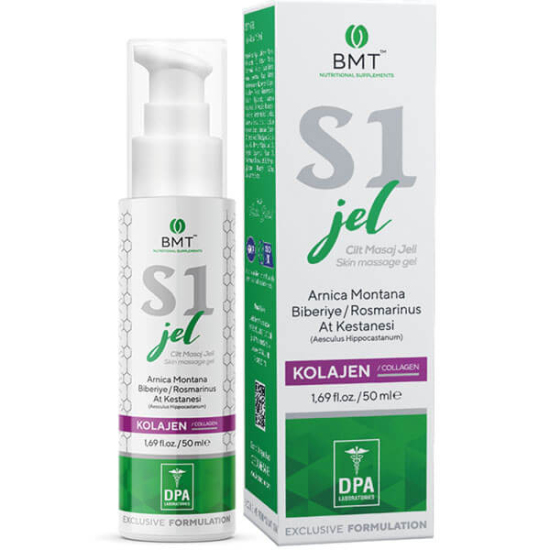 Biomet S1 Masaj Jeli 50 ml tüp ambalaj; at kestanesi ve biberiye içeren, mentollü kamforlu masaj jeli- 1