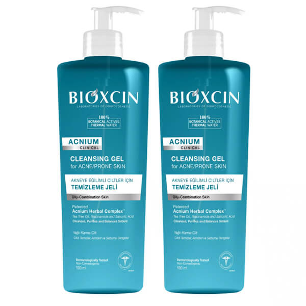Bioxcin Acnium Yüz Yıkama Jeli 500 ml 2'li | Narecza