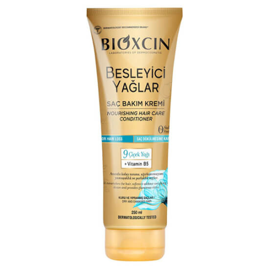 Bioxcin Besleyici Yağlar saç bakım kremi 250 ml kuru yıpranmış saçlar için kolay tarama ağırlaştırmadan yumuşatır parlaklık- 1