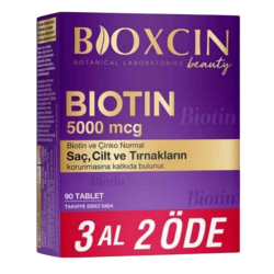 Bioxcin Biotin 5000 mcg 90 Tablet 3 AL 2 ÖDE - Bioxcin