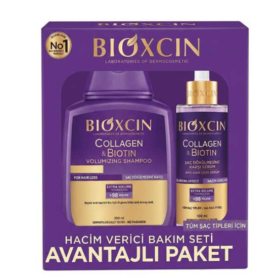 Bioxcin Collagen Biotin Avantaj Paketi Şampuan 300 ml Serum 100 ml - 1