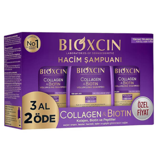  Bioxcin Collagen & Biotin Hacim Şampuanı 300 ml - 3 Al 2 Öde - 1