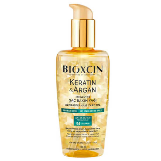 Bioxcin Keratin ve Argan Onarıcı Saç Bakım Yağı 150 ml hidrolize keratin argan yağı Biocomplex B11 içeren şişe- 1