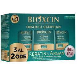 Bioxcin Keratin ve Argan Onarıcı Şampuan 300 ml - 3 Al 2 Öde - Bioxcin
