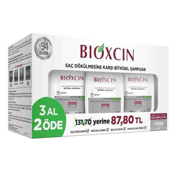 Bioxcin Klasik Şampuan 300 ml 3 Al 2 Öde Yağlı Saçlar İçin Dökülme Önleyici