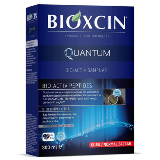 Bioxcin Quantum kuru ve normal saçlar için şampuan 300 ml dökülme karşıtı kökten uca besleyici onarıcı bakım- 1