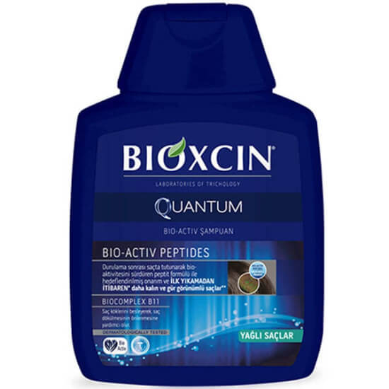 Bioxcin Quantum yağlı saçlar için şampuan 300 ml şişe, aşırı yağlanmayı azaltmaya ve saçı arındırmaya yardımcı- 1