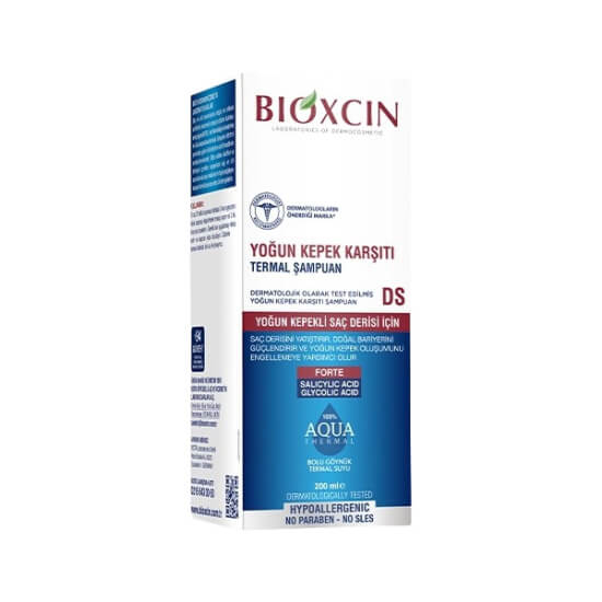 Bioxcin Aquathermal DS yoğun kepek karşıtı şampuan 200 ml kükürtlü termal su probiyotikler Octopriox içerir- 1