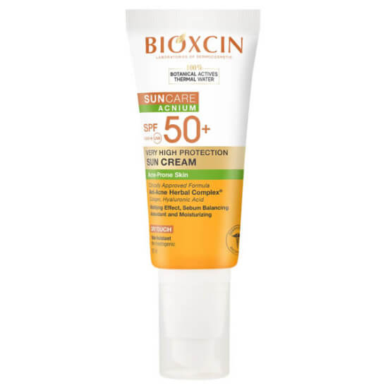 Bioxcin Sun Care Acnium SPF50 50 ml güneş kremi yağlı akneye eğilimli ciltler için UVA UVB koruma çay ağacı yağı- 1