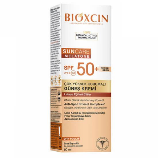 Bioxcin Sun Care Melatone Krem SPF50 50 ml yüz güneş kremi niacinamid alfa arbutin leke karşıtı UVA UVB koruma- 1
