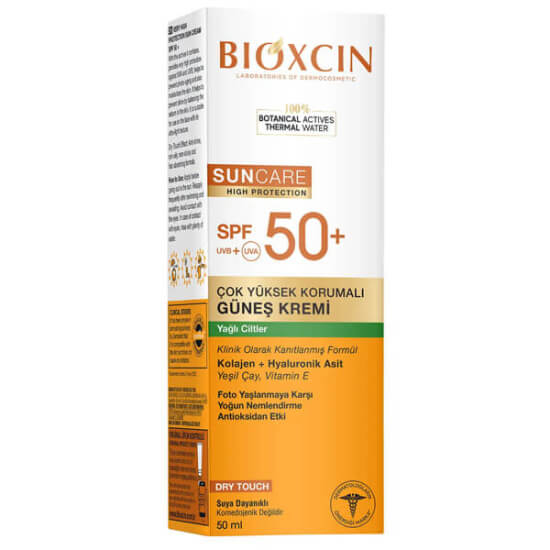 Bioxcin Sun Care yağlı ciltler için SPF 50 güneş kremi 50 ml hafif akışkan doku suya dayanıklı komedojenik değil- 1