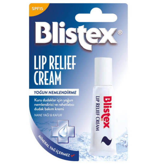 Blistex Lip Relief Cream SPF 10 6 ml dudak kremi, çatlamış dudakları rahatlatan güneş korumalı bakım kremi- 1