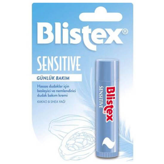 Blistex Sensitive 4.25 gr stick dudak bakım kremi hassas dudaklar için shea yağı ve kakao yağı ile yumuşatır- 1