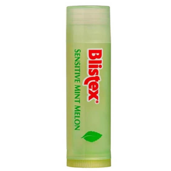 Blistex Sensitive Mint Melon dudak koruyucu 4,25 gr, kakao ve shea yağı içeren hassas dudak nemlendirici stick- 1