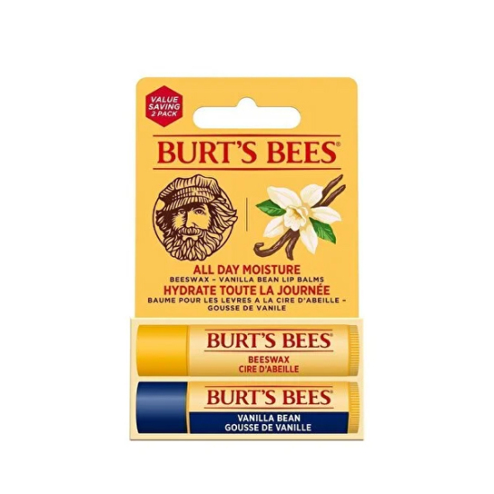  Burt s Bees Lip Balm Duo Clip Strip Beeswax & Vanilla Bean 8,5 gr - 1