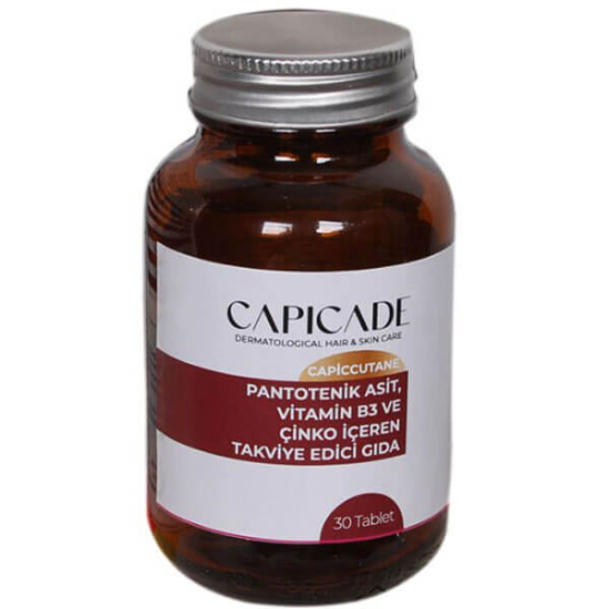  Capicade Capiccutane Pantotenik Asit Takviye Edici Gıda 30 Tablet - 1
